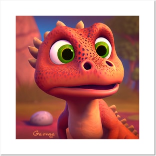 Baby Dinosaur Dino Bambino - George Posters and Art